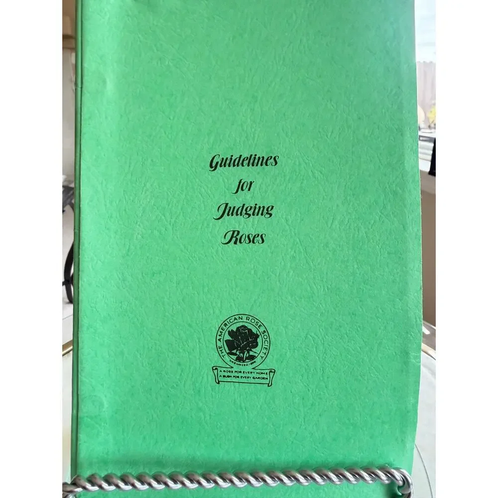 American Rose Society Judges Handbook Guidelines for Judging Roses 1993